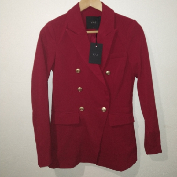 NWT ASOS Y.A.S Yasliana Red Blazer - Picture 12 of 14
